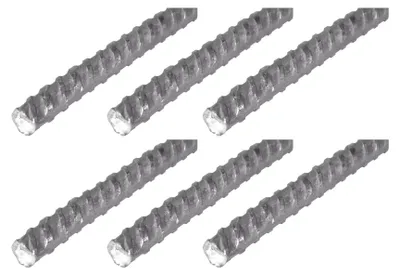 Produktbild von Alberts 6 x Beton-Riffelstahl, Stahl roh, Durchmesser Ø12 mm, Länge 1 m