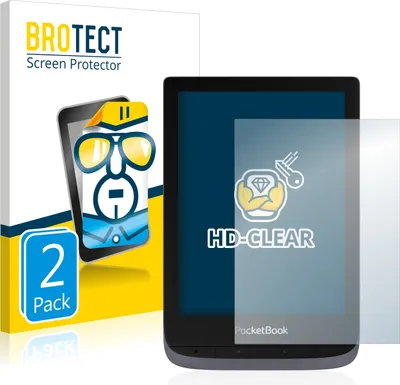 Produktbild von 2x Für PocketBook Touch HD 3 Schutzfolie BROTECT Displayschutz Display Schutz Folie Klar Transparent
