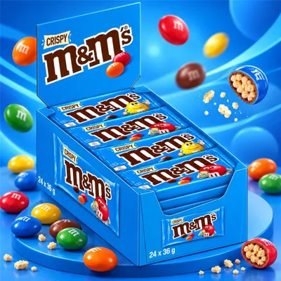 Zdjęcie produktu dla m&m's 464176 m&m's CRISPY Schokobonbons 24x 36,0 g