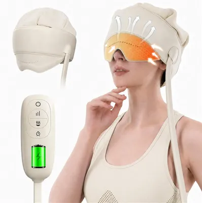 Produktbild von Elektrisches Kopfmassagegerät – Wasserdichtes Kopfhaut-Massagegerät mit 4 Rotationsköpfen & Wärmefunktion für Haarwachstum & Entspannung