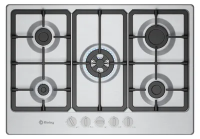 Produktbild von Balay 3ETX565CB, Edelstahl, Integriert, 75 cm, Gaskochfeld, Edelstahl, 5 Zone(n)