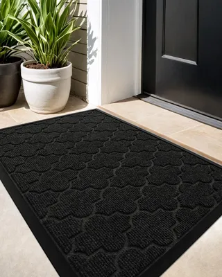 Schmutzfangmatte 81x122 cm schwarz, waschbar, rutschfest, wetterbeständig