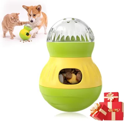 Imagen del producto de Juguete interactivo para perros, de color verde, seguro y duradero, para horas de diversión
