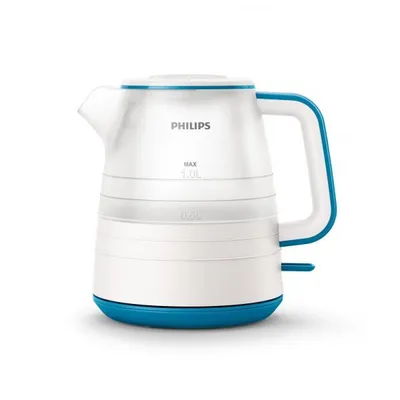 Produktbild von Philips Daily Collection HD9344/10, 1 l, 2000 W, Weiß, Blau, Polypropylen (PP), Wasserstandsanzeige