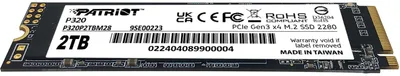 Image de PATRIOT 2 To M.2 P320 PCIe 3.0 NVME 3000/2200 SSD (P320P2TBM28)