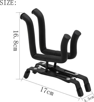 Zdjęcie produktu dla Uniwersalny składany stojak na skrzypce ukulele regulowany metalowy uchwyt na skrzypce ukulele 4/4 3/4 1/2 1/4 czarny