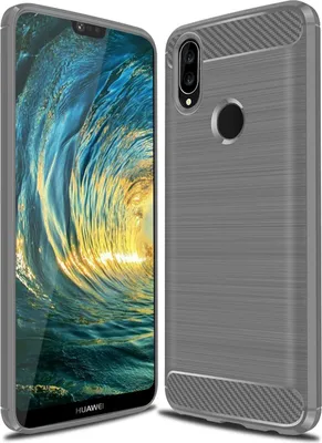 Produktbild von Hülle für Huawei P20 Lite 5.8 Zoll TPU Cover Robuste Schutzhülle Dünn aus weichem flexiblem Material Slim Grau
