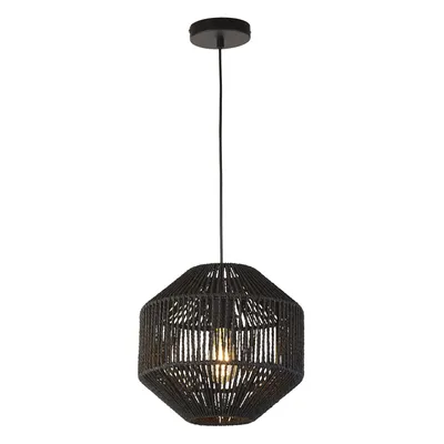 Obrázek produktu pro WICKER 1-flammig Pendelleuchte, schwarz WICKER