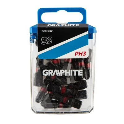 Obrázok produktu pre GRAPHITE Rázové bity PH3 x 25 mm, 20 ks.