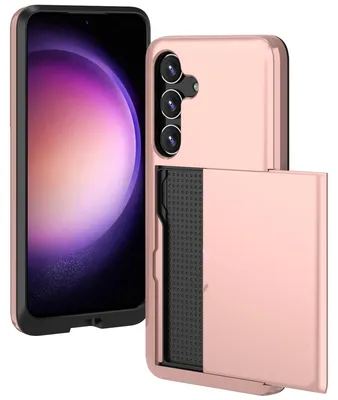 Imagen del producto de Funda Trasera con Ranura para Tarjetas para Samsung Galaxy S24 - Oro rosado