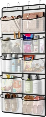 Produktbild von Hängender Schuhorganizer mit 10 Fächern, 126 x 54,5 cm, Hängeaufbewahrungstasche, Hängeorganizer