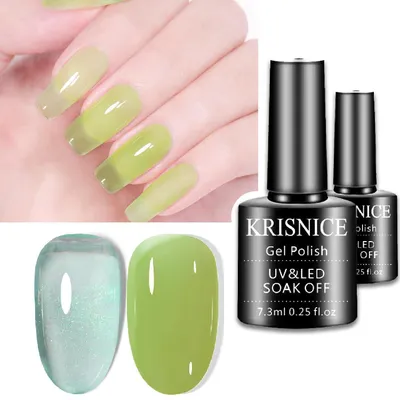 Produktbild von Gel Nagellack Set Transparent Grün Hellgrün UV/LED Soak Off 7.3 ml 2er Pack
