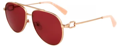 Zdjęcie produktu dla Okulary przeciwsłoneczne damskie Longchamp LO178S, kolor: różowe złoto/burgund, wymiary: 58/14/140