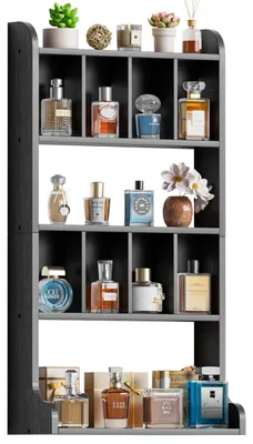 5-lagige Hängeregale für Parfum, schwarz, 76,2x39 cm