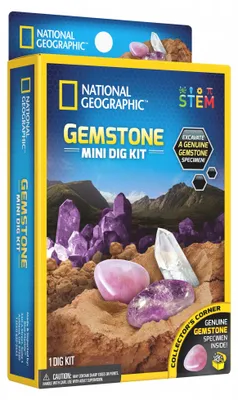 Immagine prodotto di National Geographic Gemstone Dig Kit Impulse Mini Dig Gem Excavation Set Gioiello