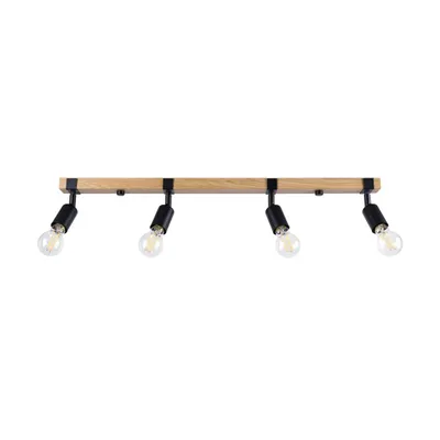 Zdjęcie produktu dla Reflektor spot ZUCA czarna-drewno 4xE27x15W drewno wym:14x15x89cm IP20 Sollux Lighting