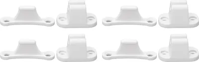 Image de 4 supports de porte pour camping-car, multifonctionnels, maintiennent la porte ouverte, inoxydables, butées pour caravanes, bateaux, blancs