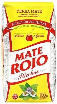 Immagine prodotto di Yerba Mate, Mate Rojo, Miscela di erbe: menta, poleo, camomilla, 500g