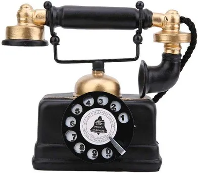 Image de Téléphone rétro pour la maison ou le bureau - Design vintage en bois de haute qualité - Décoration unique - Parfait pour un style moderne