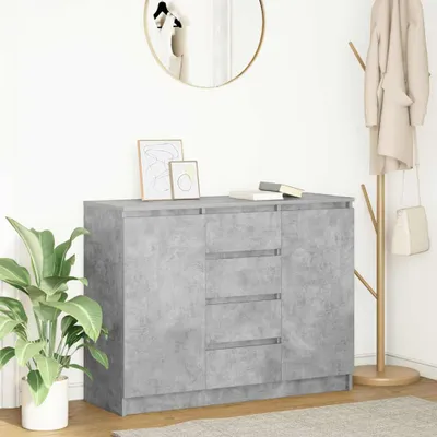 Immagine prodotto di vidaXL Credenza con cassetti in cemento grigio 100,5x35x76 cm Materiale in legno