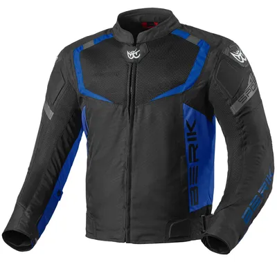 Obrázok produktu pre Berik X-Speed 2, motocyklová textilná bunda, čierna/modrá, veľkosť 50