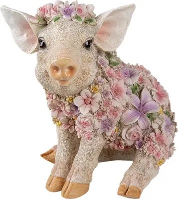 Immagine prodotto di Clayre & Eef Figurina Maiale 24x16x23 cm Maiale in plastica rosa
