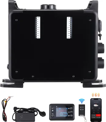 Obrázek produktu pro SucceBuy 8 kW naftové topení, 12 V/24 V naftové topení vše v jednom, ovládání Bluetooth, dálkové ovládání a displej, alarm CO, vertikálně přenosné pro vozidla, garáže