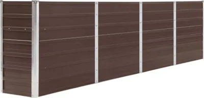 Produktbild von The Living Store Hochbeet 320 x 40 x 77 cm Verzinkter Stahl Braun