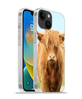 Produktbild von MuchoWow® Handyhülle Schutzhülle Hülle für Apple iPhone 14 - Softcase Schottischer Highlander - Haare - Gras Silikon Softcase Handy Hülle - Mobiltelefonhülle
