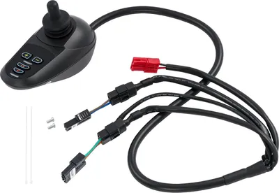 Obrázek produktu pro Joystick pro elektrický invalidní vozík - Řídicí jednotka - 360° ovládání - 5 rychlostí - 24V DC kartáčový motor - ML2P+ adaptér - Funkce nabíjení 6A - Černý