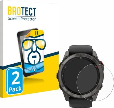 Produktbild von 2x Für Garmin Fenix 8 Pro AMOLED (51 mm) Schutzfolie BROTECT Displayschutz Display Schutz Folie Klar Transparent