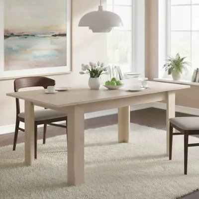 Produktbild von Ausziehbarer Tisch Midland, Ausziehbare Konsole für Esszimmer, Ausziehbarer Küchentisch mit Verlängerung, 140/190x90h78 cm, Eiche