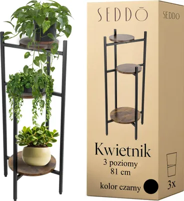 Produktbild von Blumenständer, Metall, Schwarz, Holz, Blumenständer, Blumen, Pflanzen
