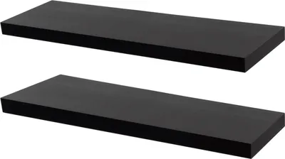 Produktbild von Moderne schwebende Wandregale – 100 cm – Schwarz – 2er-Pack