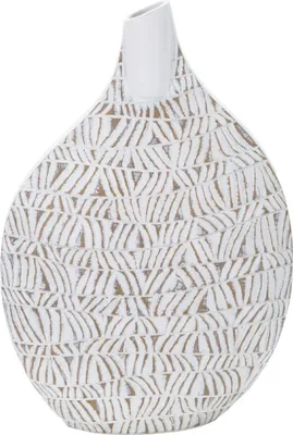 Image de Vase Mauro Ferretti Nairobi 30.5x11.5x46.5 cm blanc lavé