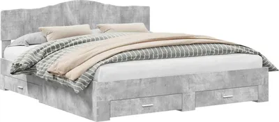 Immagine prodotto di Struttura del letto con testiera Grigio cemento 180 x 200 cm