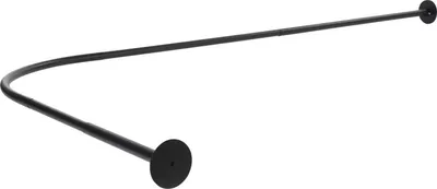 Produktbild von Duschvorhangstange L-Form - Eckschiene - Verstellbar 70–95 x 105–165 cm - Für Badewanne und Dusche - Schwarz