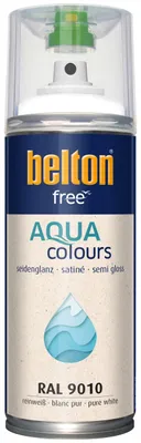 Produktbild von belton free Lackspray AQUAcolours 400 ml reinweiß seidenglanz