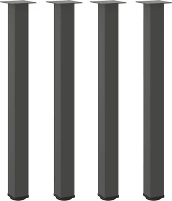 Zdjęcie produktu dla vidaXL Nogi do stołu barowego 4 szt. Antracyt 90-92 cm stal