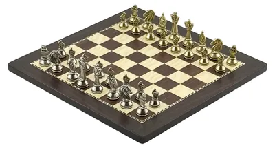 Produktbild von Exklusives Italfama Schachset: Altes Rom Metallfiguren & Holzbrett 30x30 cm