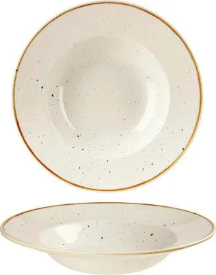 Produktbild von CHURCHILL Stonecast Barley White Teller tief, mit Fahne, ø: 240 mm