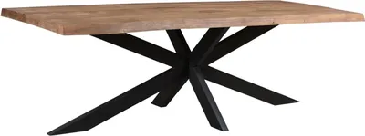 Produktbild von Esstisch Nairobi 240 x 100 x 76 cm Mangoholz Stahl Natur Schwarz