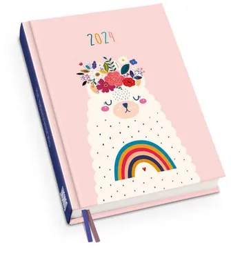Produktbild von Taschenkalender »Flower-Lama« 2024 - Terminplaner mit Wochenkalendarium - Format 11,3 x 16,3 cm