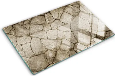 Obrázek produktu pro Kryt varné desky – Kryt na indukční desku – Ochranná skleněná deska – 80x52 cm– Skleněné ochranné desky na sporák –Tvrzené sklo –Kamenná zeď