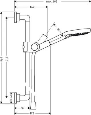 Zdjęcie produktu dla Hansgrohe Axor Citterio Brausenset 900mm Chrom z Raindance Select S 120 3jet