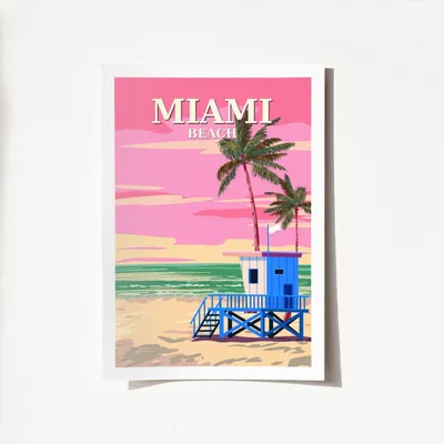 Produktbild von Wallity, Miami - 2016, Plakat A3, Mehrfarbig, 100 % MATTE SATIN, 29,7 x 42 cm