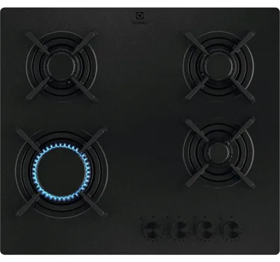 Obrázek produktu pro Electrolux KGG643723L, Černá, Vestavěné, 60 cm, Plynový, Sklo, 4 zóna/zón