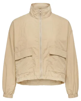 Produktbild von Jacke mit Stehkragen und durchgehendem Reißverschluss vorne, braun, Größe L