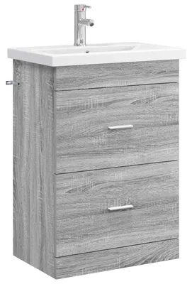 Produktbild von Badezimmermöbel-Set Grau Sonoma 61 x 40 x 84,5 cm Holzwerkstoff