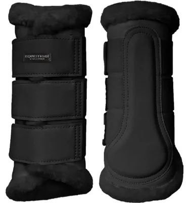 Produktbild von Equestrian Stockholm Gamaschen Black Brushing Boots Schwarz XL
